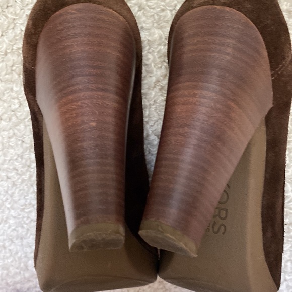 KORS Michael Kors chunky heel brown suede leather lined high heel - Picture 8 of 12